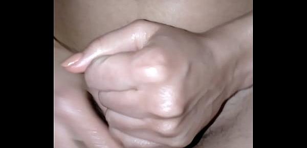 Oil massage for dick with beautiful hands